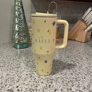 Kaiya Yellow Insulated Travel Mug with Handle